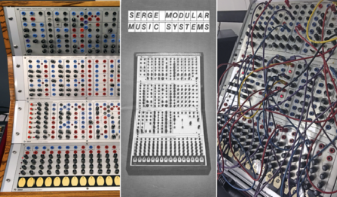 three pictures of synthesizers