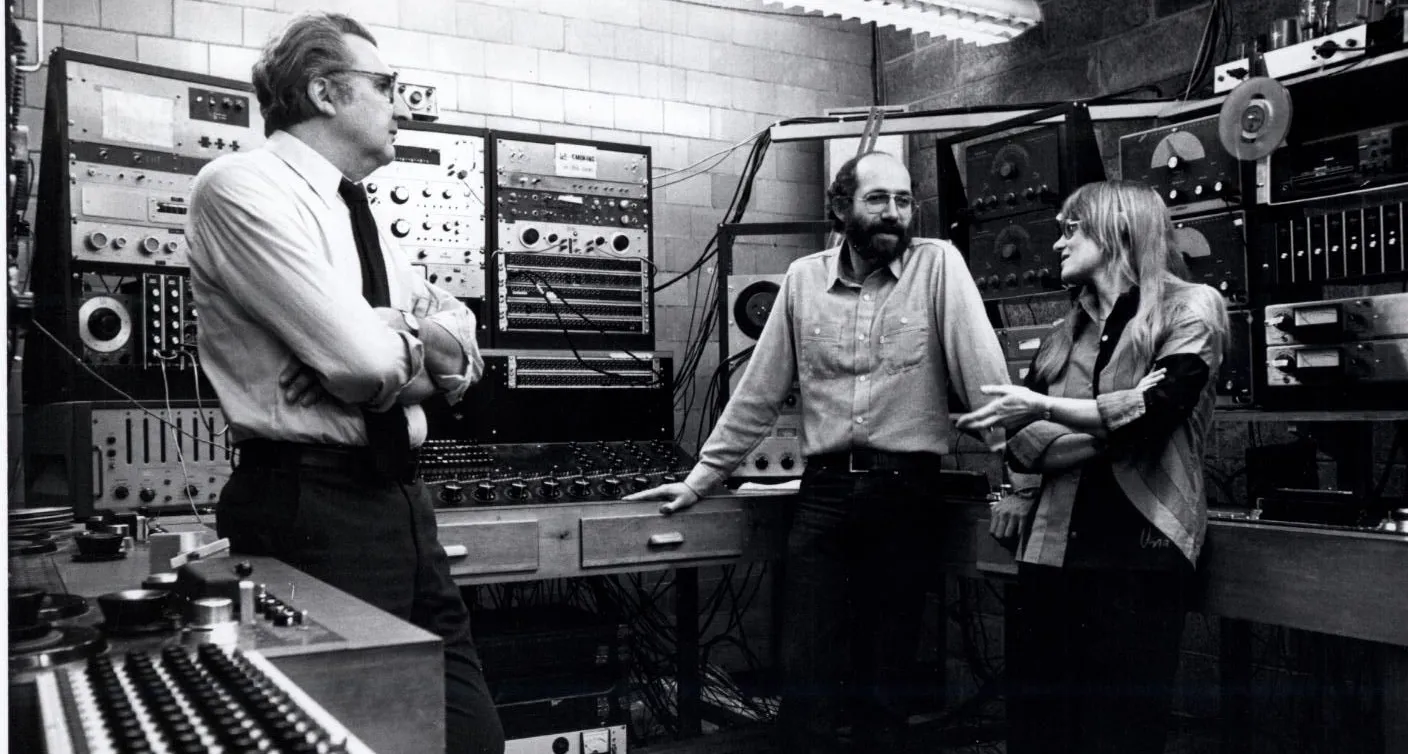 Mario Davidovsky, Art Krieger, and Pril Smiley at the Electronic Music Center