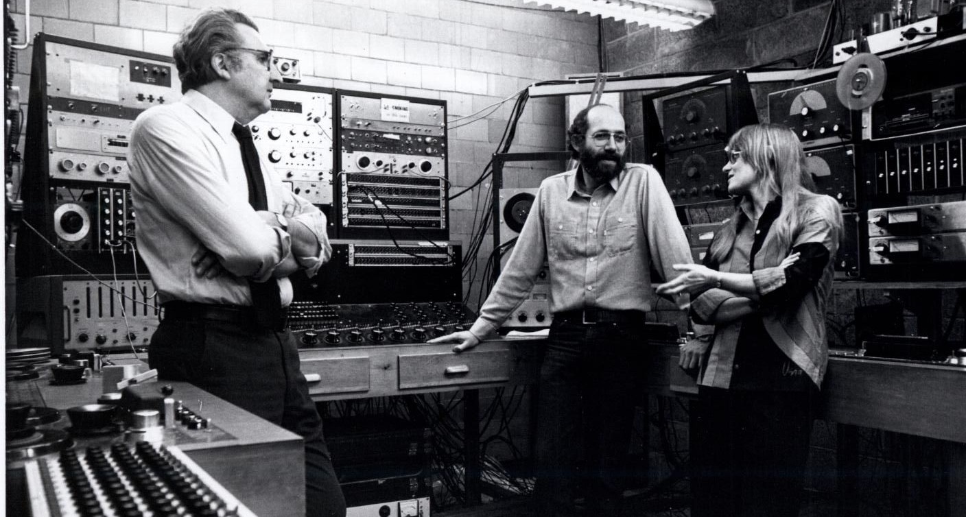 Mario Davidovsky, Art Krieger, and Pril Smiley at the Electronic Music Center